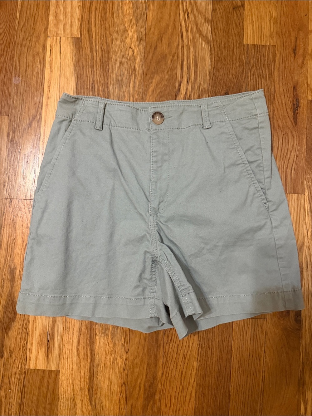 LOFT Light Sage Green Cotton Bermuda Shorts